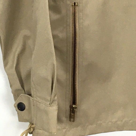 Vintage Skitique Quarter Zip Jacket Womens L Beige Side Tie Zip Pouch Pockets - Picture 9 of 12